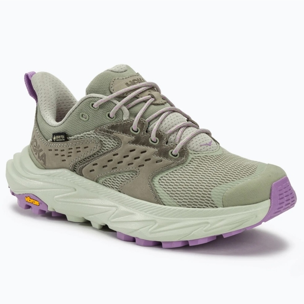 Hoka Women's Sage Green and Lavender Accent Trail Runner